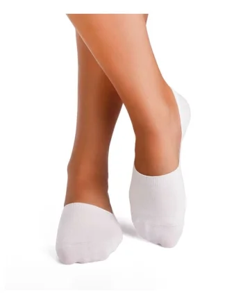 Sosete tip talpici INVISIBLE ORGANIC SOCKS White