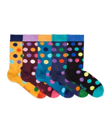 Sosete bambus Dots Luxury Box 5 Buc