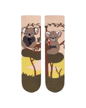Sosete din bumbac organic Arty Socks Koala Indragostite Kaki, Kaki