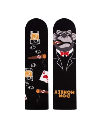 Sosete bumbac Arty Socks Don Maimuta Negru, Negru