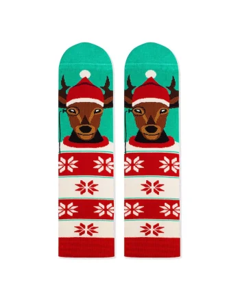 Sosete bambus de craciun Comfort Feet Socks Cerb de Craciun, Multicolor