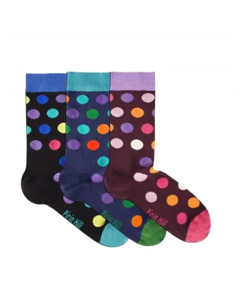 Sosete Confortabile Bambus Dots Box 3 buc