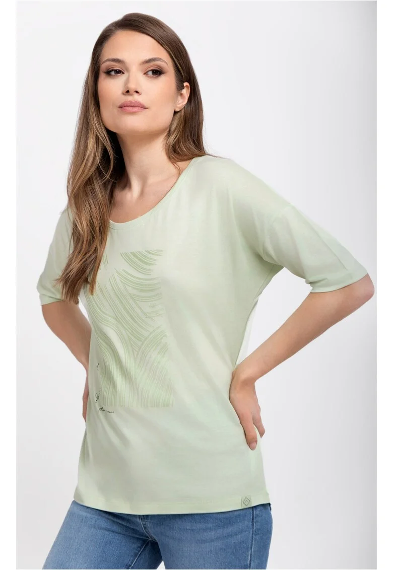 Tricou  T-Fest pentru femei, verde, Comfort Fit
