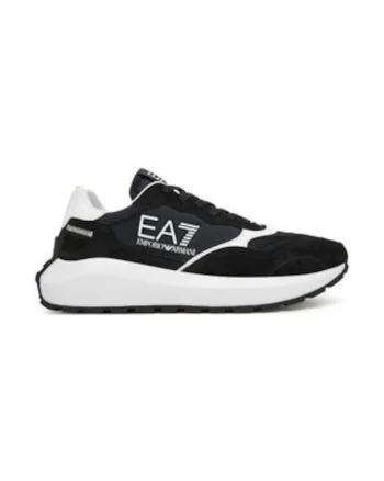 Tenisi barbati, Emporio Armani  piele naturala, negru/alb