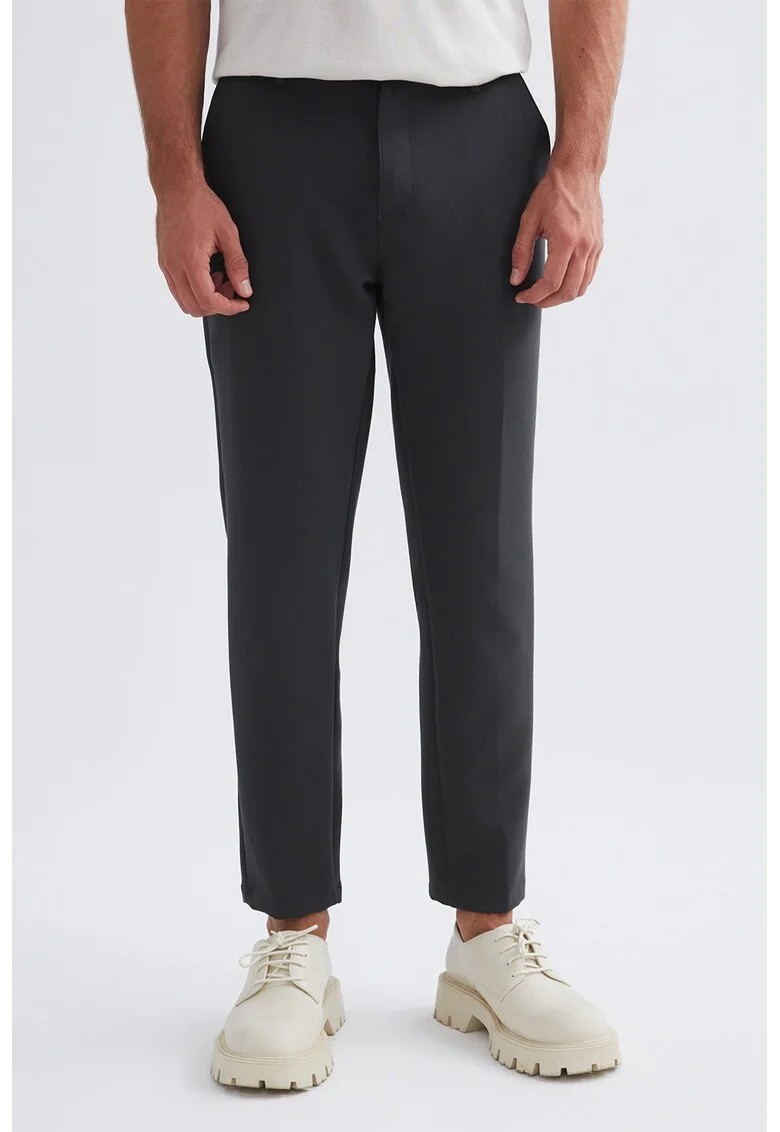 Pantaloni chino slim fit, Gri inchis