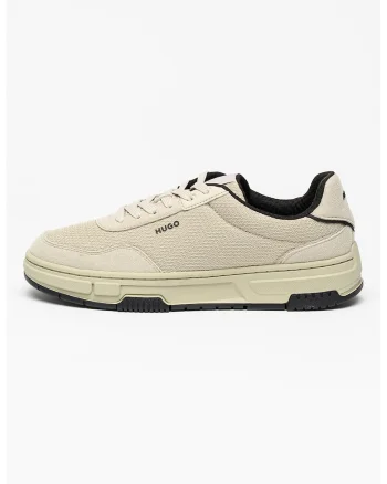 Pantofi sport din material textil cu garnituri de piele intoarsa ecologica Yarrow, Bej deschis