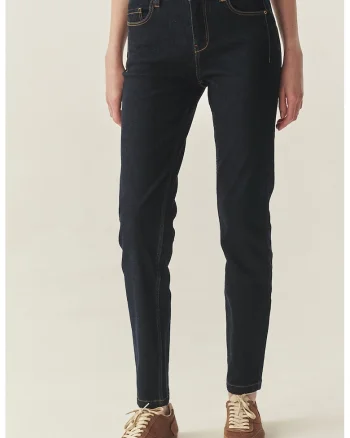 Blugi regular-fit cu model uni, Gri antracit