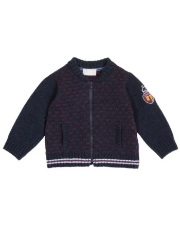 Pulover copii  cardigan bleumarin, 80% lana, 20% poliamida, stil elegant,