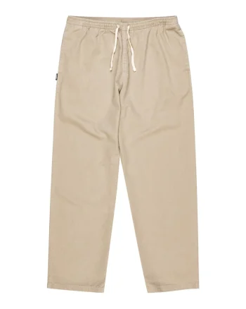 Pantaloni lungi,  bej, bumbac, croiala relaxata, pentru barbati,