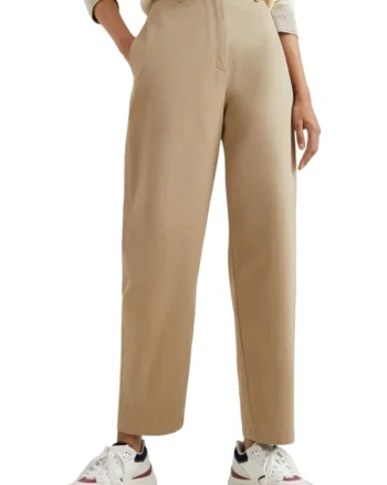 Pantaloni dama,  Bumbac, Bej,