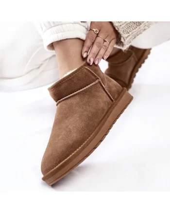 Ghete camel din piele naturala W5821 118 14103, Bej