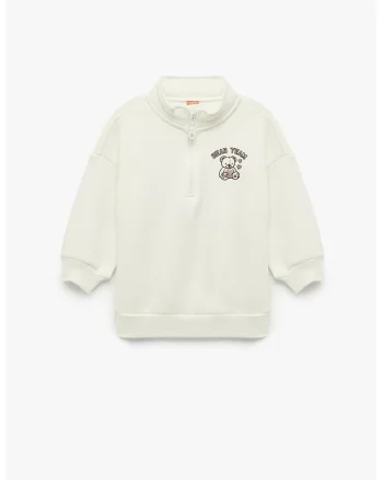 Bluza de trening cu imprimeu grafic pe partea din spate, Verde pal
