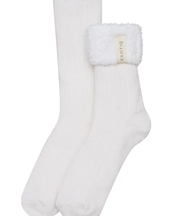 Sosete dama,  Wowa, alb crem, textura in dungi, One-Size