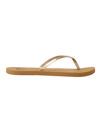 Papuci flip-flop cu aspect metalizat Bliss, Auriu pal
