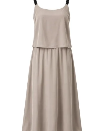 Rochie Maxi Femei,  A-line, volanase, piatra naturala, modal-poliester