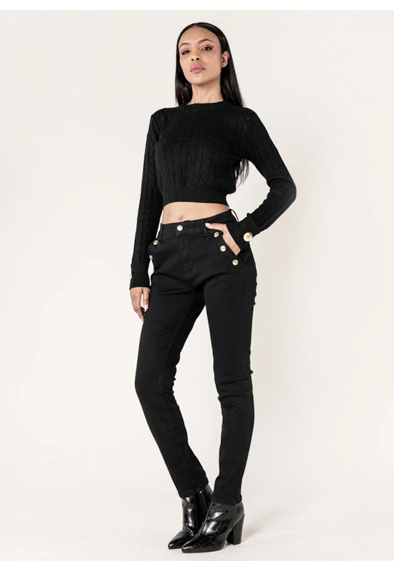 Blugi dama mom fit  negrI P216 M10 18374, Negru