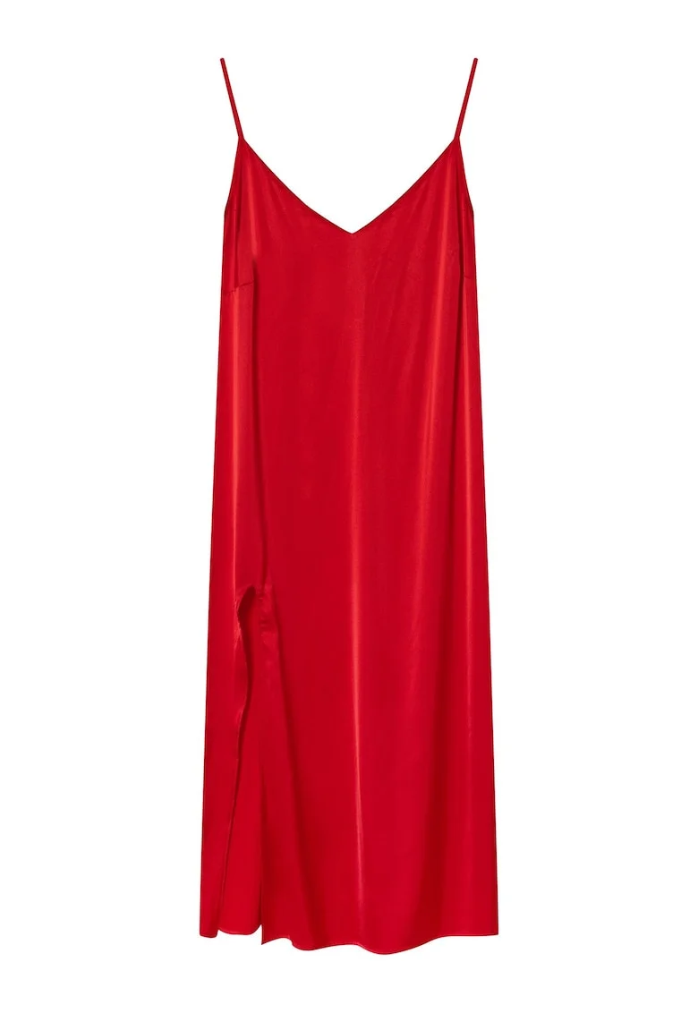 Camasa de noapte satin rosu Jelly, Uni
