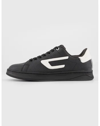 Pantofi sport de piele cu garnituri de piele ecologica S-Athene, Alb/Negru