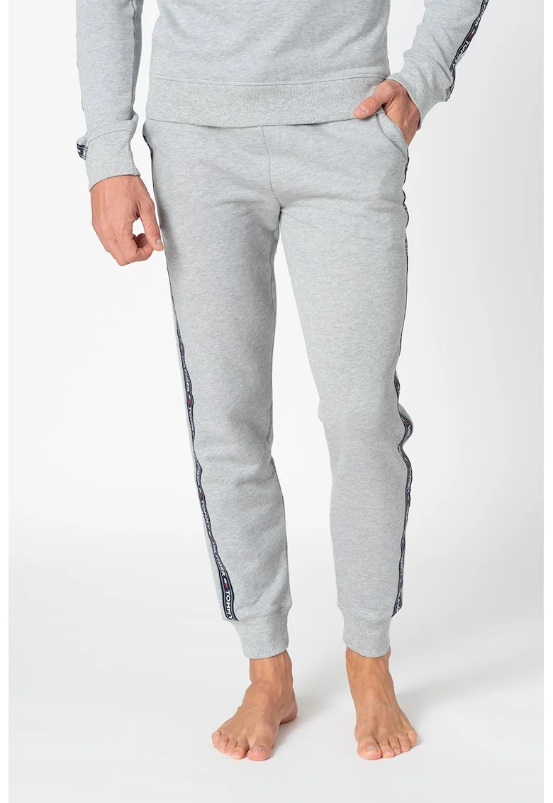 Pantaloni sport conici de casa, Gri melange