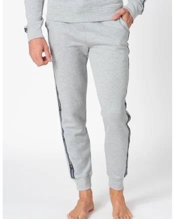 Pantaloni sport conici de casa, Gri melange