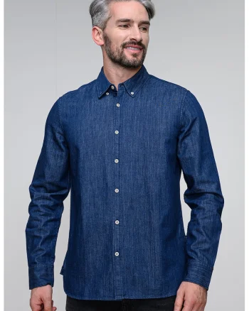 Camasa regular fit din bumbac Cullman, Albastru melange