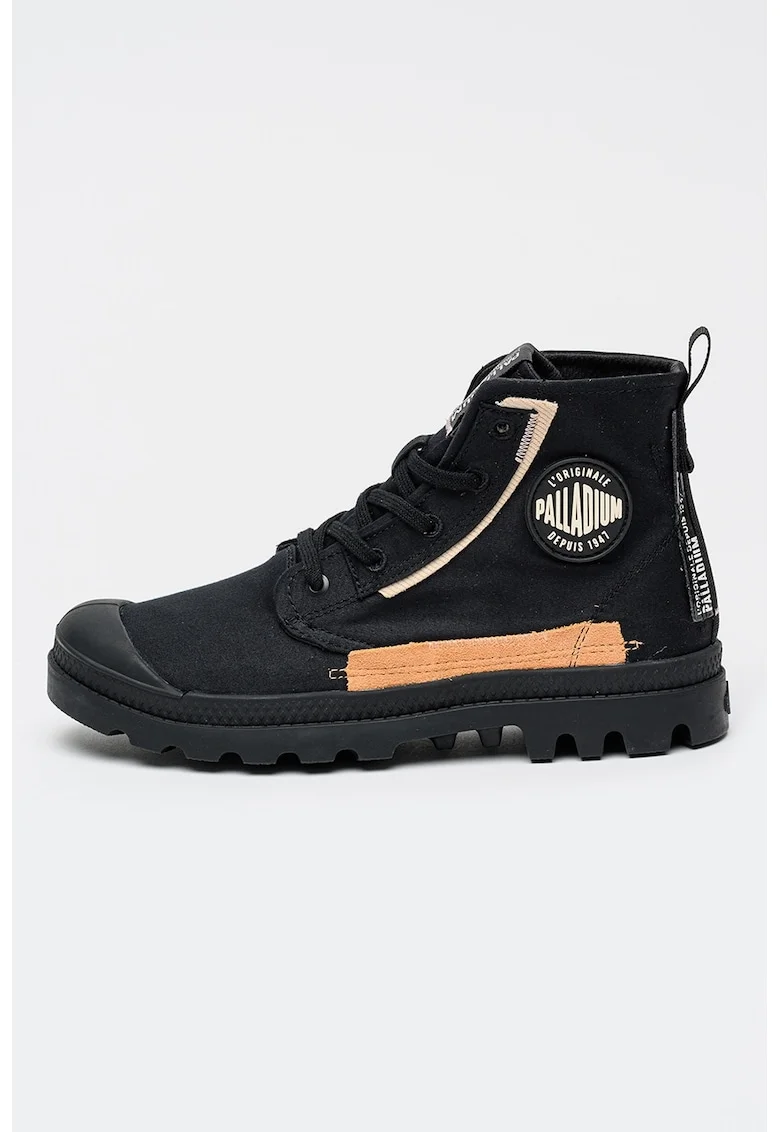 Pantofi sport din material textil Pampa, Negru/Portocaliu