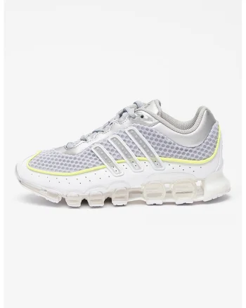 Pantofi sport din material textil cu aspect perforat, Alb/Gri