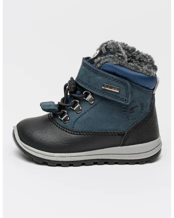Ghete de iarna cu tehnologie Gore-Tex, Negru/Albastru inchis