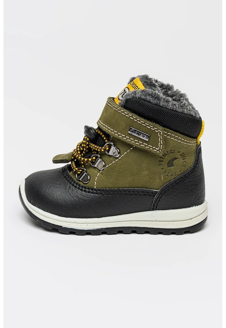 Ghete de iarna cu tehnologie Gore-Tex, Negru/Kaki inchis