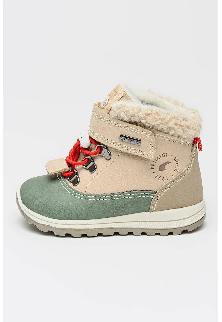 Ghete de iarna cu tehnologie Gore-Tex, Verde/Alb fildes