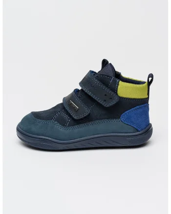 Ghete din piele intoarsa cu model colorblock, Verde/Bleumarin
