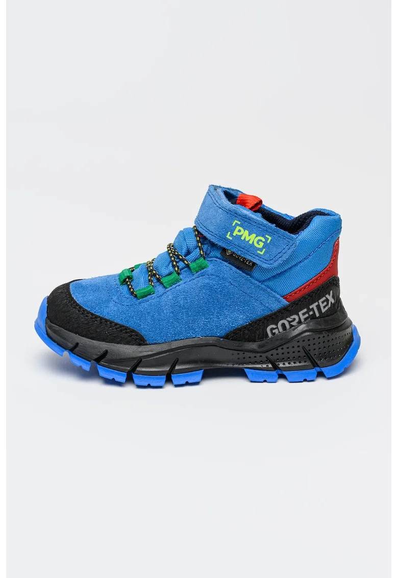Ghete din piele intoarsa cu tehnologie Gore-Tex, Albastru royal