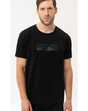 Tricou  T-Often pentru barbati din bumbac, Comfort Fit, negru, Negru