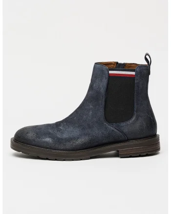 Ghete Chelsea de piele intoarsa, Bleumarin