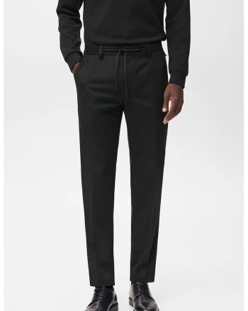 Pantaloni chino cu pensa, Negru stins
