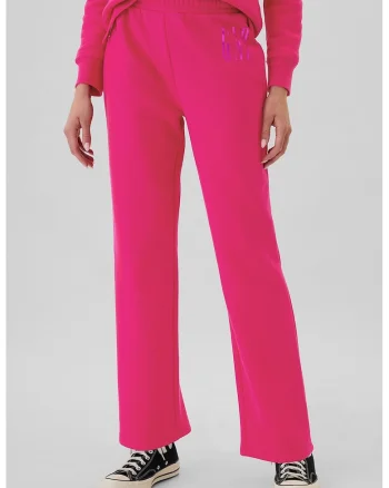 Pantaloni de trneing cu talie elastica, Fucsia