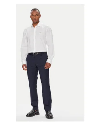 Camasa Barbati,  Alb, 60% bumbac organic, 38% bumbac, 2% elastan, Alb