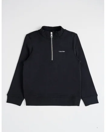 Bluza de trening cu fenta cu fermoar, Negru