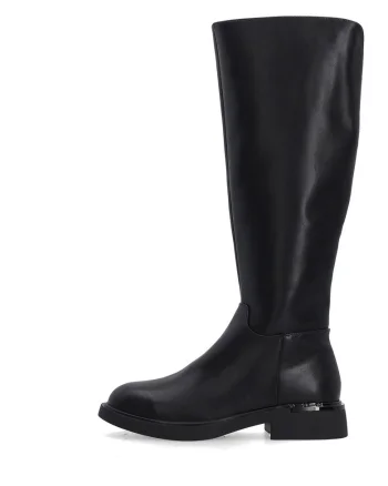 Cizme clasice de dama din piele neagra, izolate