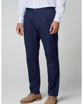 Pantaloni barbati  Jogger cu snur de ajustare in talie, Bleumarin