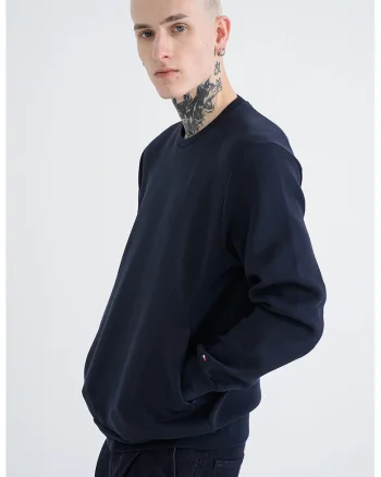 Bluza regular fit de trening din amestec de bumbac, Bleumarin