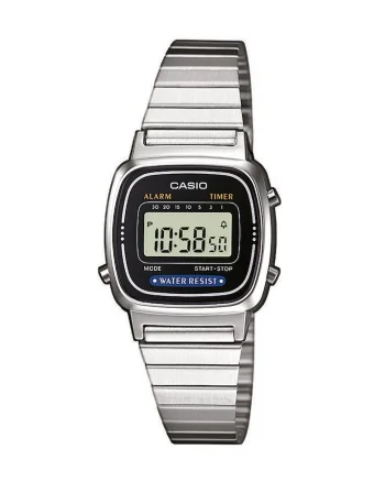 Ceas digital din metal, Argintiu