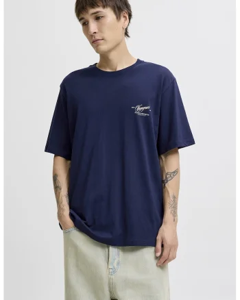Tricou lejer cu imprimeu pe partea din spate, Portocaliu/Violet/Bleumarin