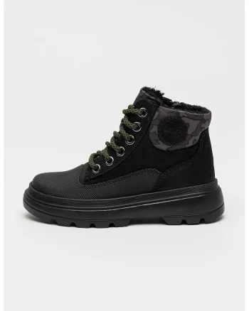 Ghete de piele cu fermoar, Negru