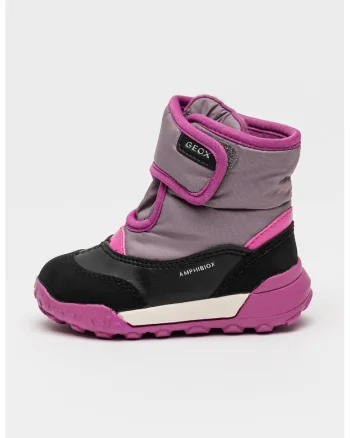 Ghete impermeabile cu velcro, Negru/Violet