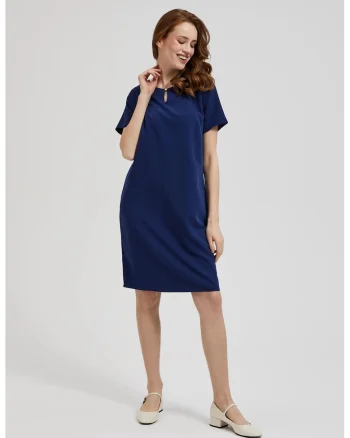Rochie Simpla pana la Genunchi, Bleumarin, Bleumarin