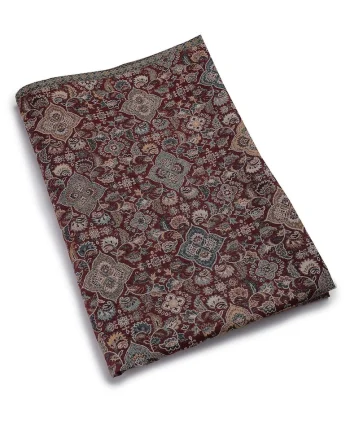Esarfa din amestec de lana cu model etnic, Multicolor