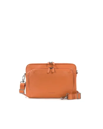 Geanta unisex piele pentru laptop, Portocaliu, 23 x 34 x 8.5 CM