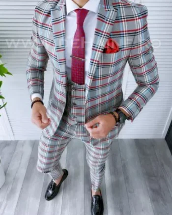 Sacou barbati in carouri slim fit 11937 O2-4.1
