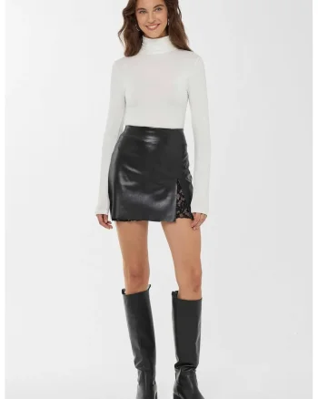 Fusta mini dama  negru, Negru